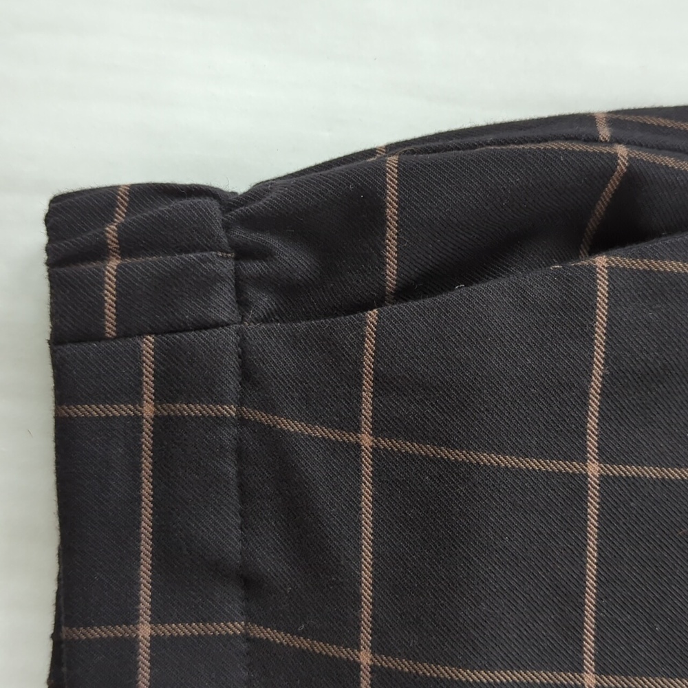 Liz Claiborne Simply Liz Plaid Career Pants 10 Black Brown/Tan Pattern - Picture 8 of 16